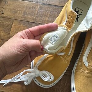 Unisex Yellow Vans Sneakers with White Laces